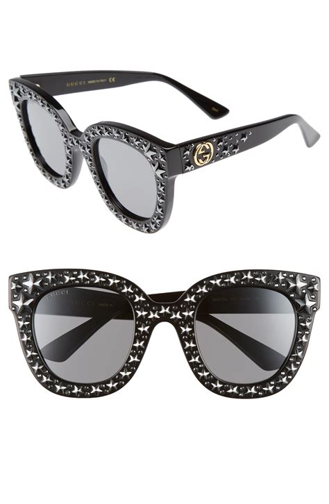 gucci black acetate glasses|Gucci sunglasses with Swarovski crystals.